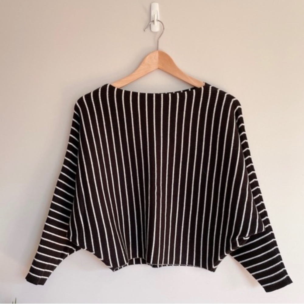 Zara Black and White Striped Sweater